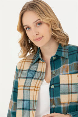 Женская мятная рубашка с длинным рукавом - U.s. polo assn фото 3