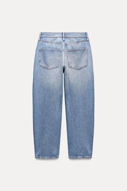 ZW COLLECTION STRAIGHT COATED-EFFECT MID-WAIST JEANS - Zara фото 2