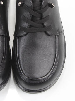 03-YDN15-22 BLACK Полуботинки женские (натуральная кожа)