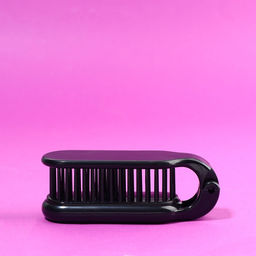 Расчёска массажная, складная, с зеркалом, 3×10 см, цвет чёрный