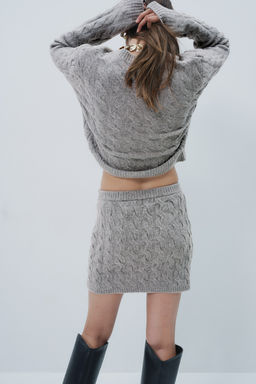 Minifalda en punto trenzado - H&m фото 4