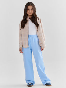 Брюки для девочек прямые голубые