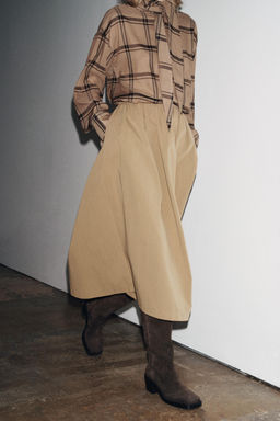 ZW COLLECTION CAPE MIDI SKIRT - Zara фото 3