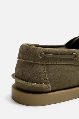LEATHER DECK SHOES - Zara фото 7