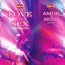 Благовония HEM LOVE and SEX Любовь эротическая серия Иланг Иланг Ваниль Опиум уп-6шт