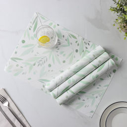 Набор салфеток сервировочных Доляна Акварель, 4 шт, 4530 см, цвет зеленый