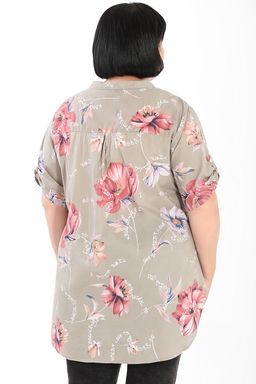 Рубашка с цветочным принтом женская летняя - Almond фото 2