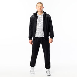 RODOS Спортивный костюм мужской М-287 Чёрный