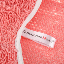 Насадка на швабру "Служанка" микрофибра 33х14,5см, на резинке, "Коралл" ярко-розовый, упаковка: на картоне, Домашняя мода (Россия)