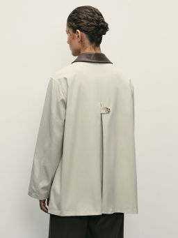 Плащ с акцентным воротником / Zarina  фото 5