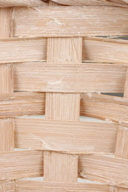 Корзина плетёная для хранения, бамбуковая, круглая, светлая, набор 3 шт.