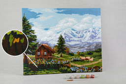 ФРЕЯ PNB/PL-141 Набор для раскрашивания по номерам 50 х 40 см В горной долине  фото 6