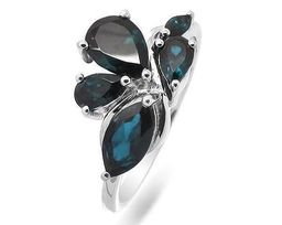 Кольцо из серебра лондон топаз кварц, Джоел