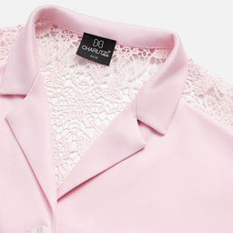 Рубашка комбинированная с кружевом, Стильное дежавю (розовый сон) - Charutti фото 6