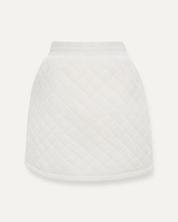 Стеганая белая юбка сп - Incity фото 3