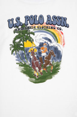 Белая футболка для мальчика - U.s. polo assn фото 4