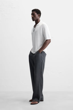 100% HEMP KNIT POLO SHIRT - Zara фото 4