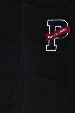 U. S. Polo Assn Черный трикотажный кардиган с круглым вырезом для мальчика - U.s. polo assn фото 3