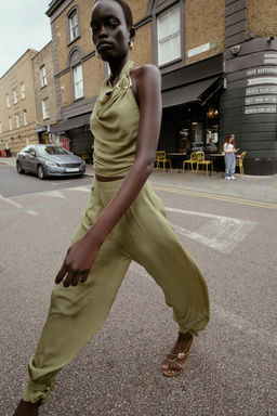 CUFFED HEM BALLOON TROUSERS - Zara фото 3