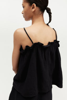 Top de tirantes espagueti con ribete de volante - H&m фото 4