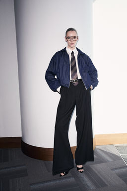 Koyu Mavi Bomber 100% Pamuk Denim Ceket TWOSS26CE00005 - Trendyolmilla фото 5