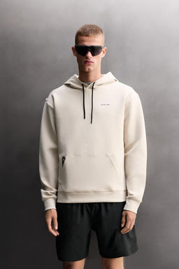 SUDADERA T?CNICA CAPUCHA / crudo-blanco - Zara фото 2