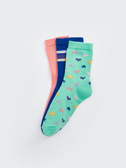 Desenli K?z ?ocuk Soket ?orap 3l? - Waikiki фото 2