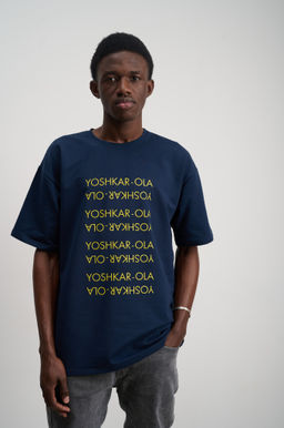 Футболка оверсайз унисекс " YOSHKAR-OLA" синий