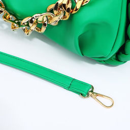 Сумка-багет на молнии, цвет зелёный - Simaland фото 6