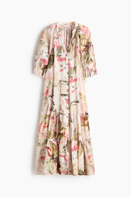 Vestido midi con cintur?n de anudar