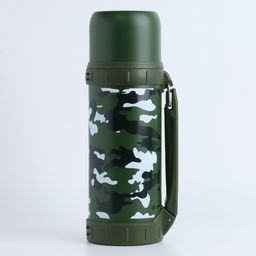 Термос Мастер К Движение, 1.2 л, 11?29 см, с кружкой, сохраняет тепло 18 ч, нержавеющая сталь, зелёный