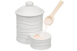 Банка д/соли 15,5*10*14,5 см 500 мл Айсберг волны + деревянная ложка + крышка - Elan gallery фото 6