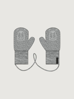 Варежки 14м22326 серый меланж