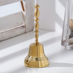 Колокольчик Валдайский Позвонок №5, полированный, с длинной ручкой, d=54 мм