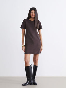 Bisiklet Yaka Mini Elbise