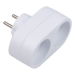 S-ES2-16O WHITE Разветвитель сетевой, б/з. 2 гнезда. 16А, 3500Вт. Белый. ТМ Uniel