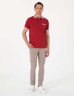 Nar _i_e_i Slim Fit %100 Pamuk D__meli Polo Yaka Ti__rt