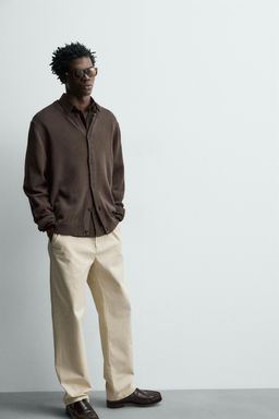 C?RDIGAN REGULAR FIT ALGOD?N / Marr?n - Zara фото 7