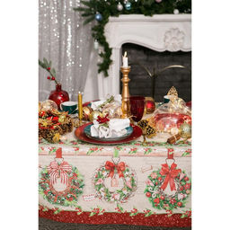 Скатерть новогодняя «Этель. Новогоднее настроение», 147×110 см,100% хлопок, саржа 190 г/м², с ГМВО