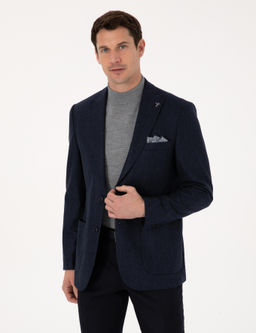 Lacivert Slim Fit Ceket