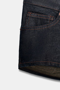 TRF HIGH-WAIST DENIM MINI SHORTS - Zara фото 12