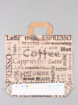 Цена за 25 шт. Пакет "Кофе-брейк", полиэтиленовый с петлевой ручкой, 40 х 36 + 3 см, 110 мкм