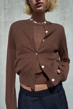 FINE KNIT CARDIGAN - Zara фото 3
