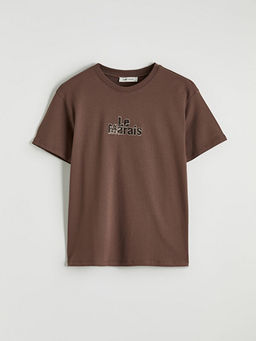 Bisiklet Yaka Pul Payet ??lemeli Kad?n Ti??rt