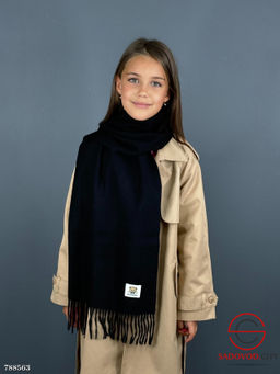 Шарф теплый детский однотонный