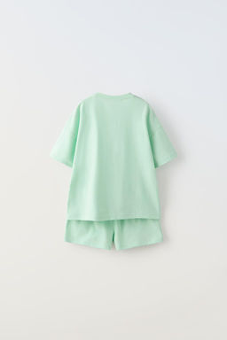 ETIKETLI T-SHIRT VE BERMUDA SORT TAKIM - Zara фото 4