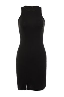 Siyah Y?rtmac Detayl? Vucuda Oturan Halter Yaka Mini Fitilli Esnek Orme Kalem Elbise TWOSS21EL1487 - Trendyolmilla фото 6