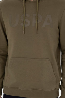 Erkek Haki Basic Sweatshirt