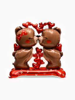 Воздушный шар фольгированный 50" «Влюбленные мишки", под воздух