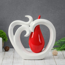 Ваза для цветов «Капля», вензеля, 24.5×23 см, керамика, МИКС